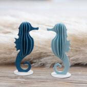 Lovi Seahorses light blue and dark blue, wooden 3D puzzles