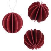 The Original Lovi Baubles 8cm, dark red, wooden 3D puzzles