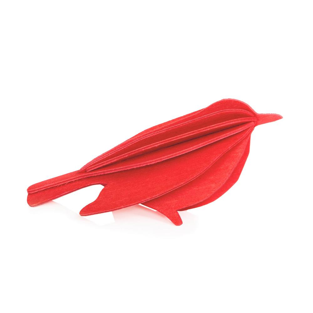 Lovi Bird, bright red, wooden 3D puzzle