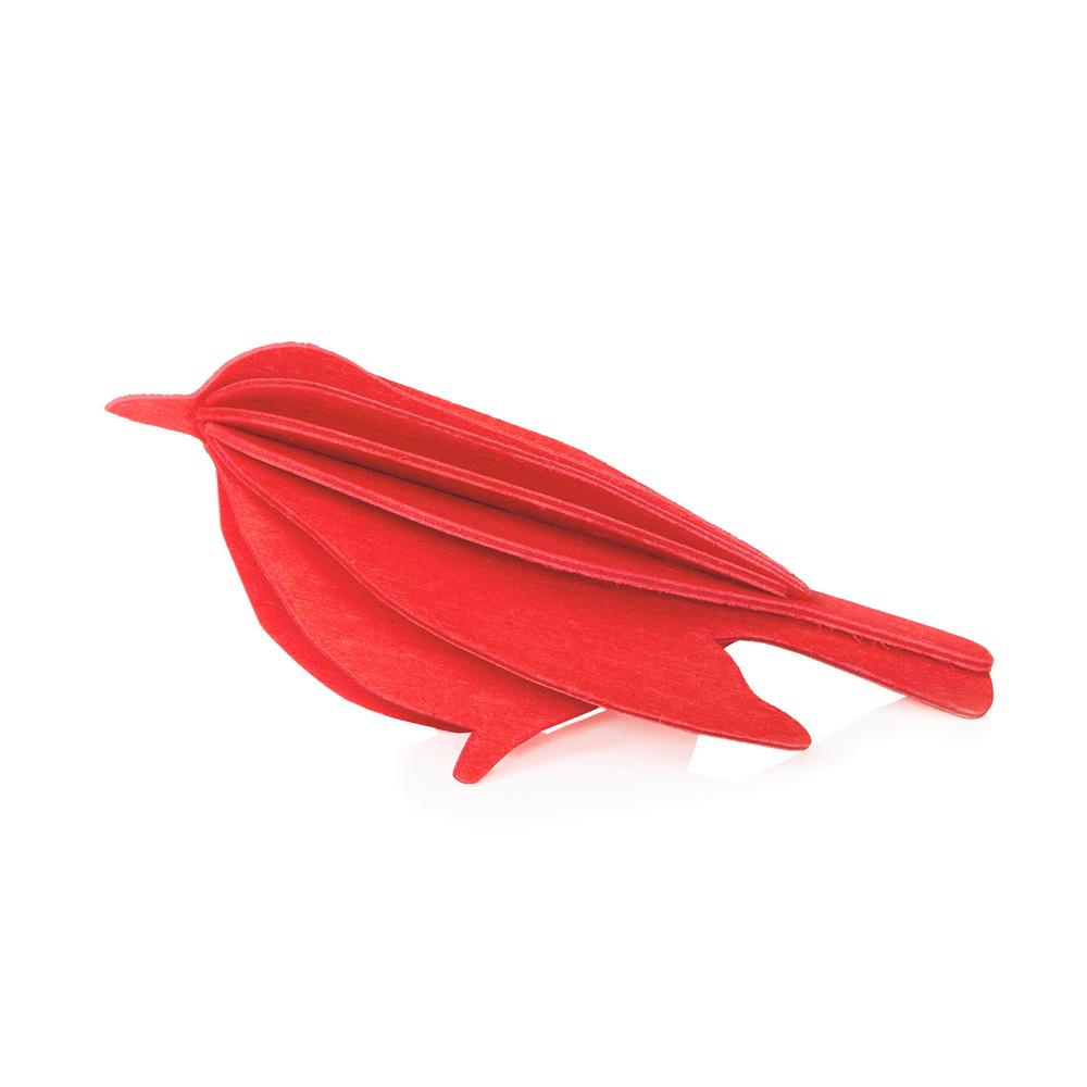 Lovi Bird, bright red, wooden 3D puzzle
