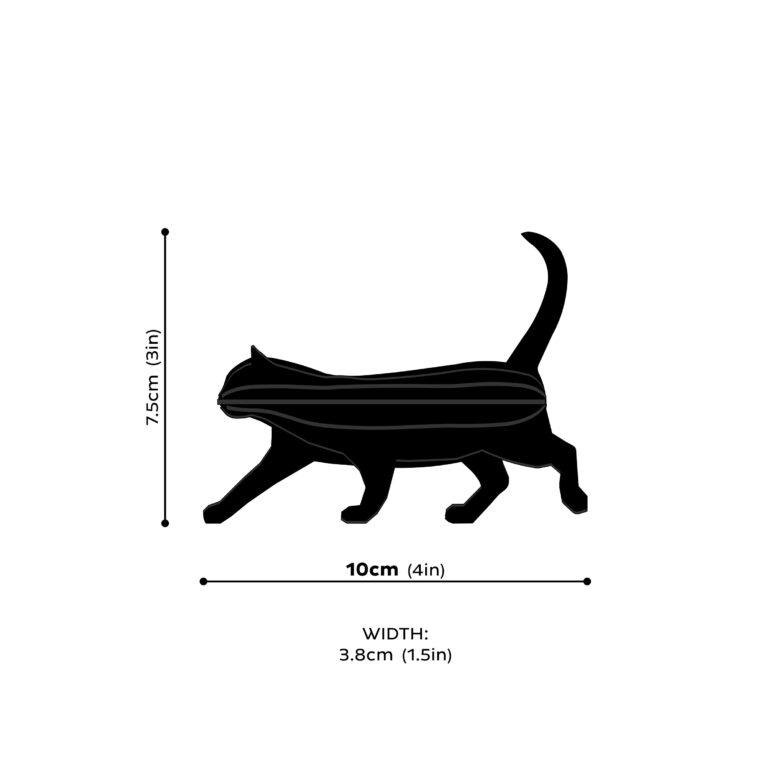 Lovi-kissa, koottava puinen hahmo, mittakuva