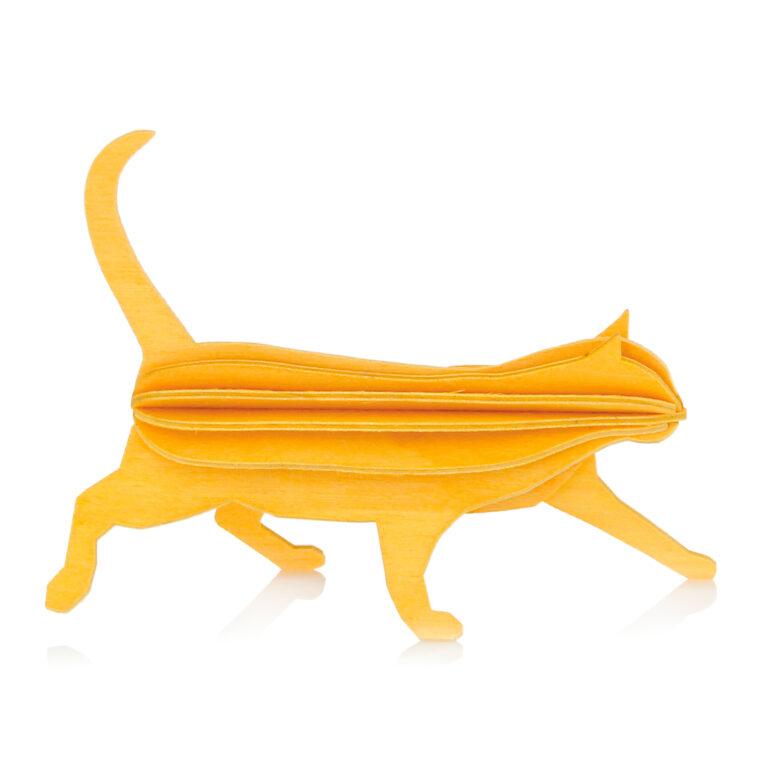 Lovi Cat, warm yellow, wooden 3D puzzle