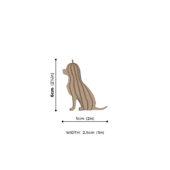 Lovi-chihuahua, koottava puinen hahmo, mittakuva