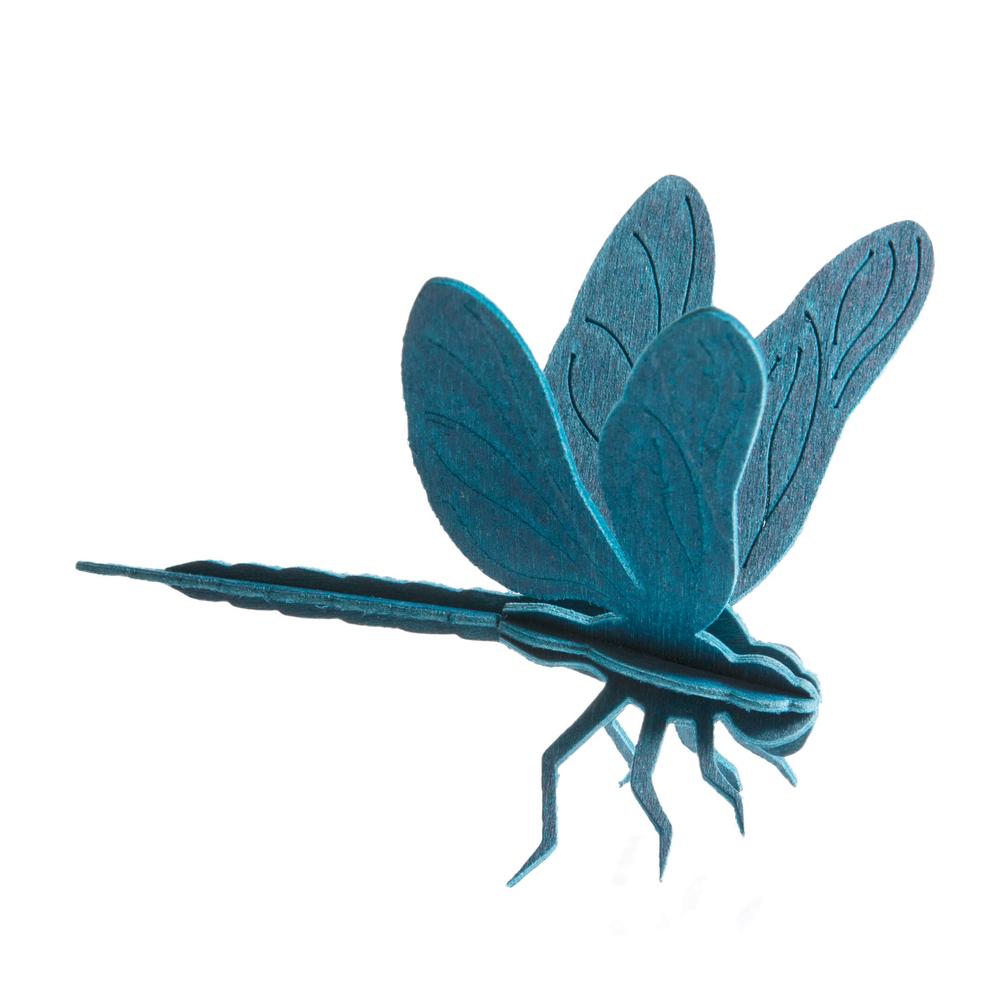 Lovi Dragonfly, dark blue, wooden 3D puzzle