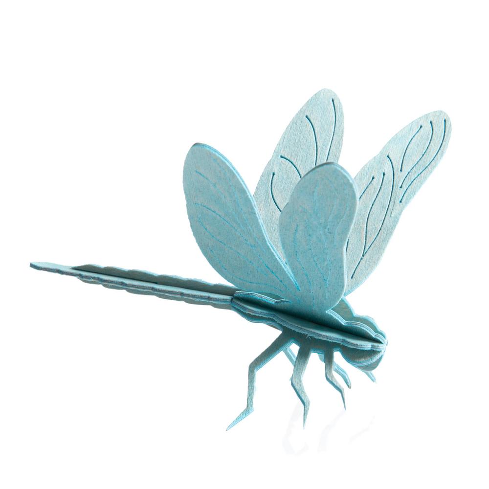 Lovi Dragonfly, light blue, wooden 3D puzzle