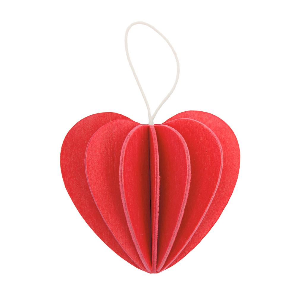 Lovi Heart. bright red, wooden 3D puzzle