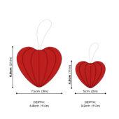 Lovi Heart, wooden 3D puzzle, measures