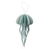 Lovi-meduusa, vaaleansininen, koottava puinen hahmo