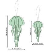 Lovi-meduusa, koottava puinen hahmo, mittakuva