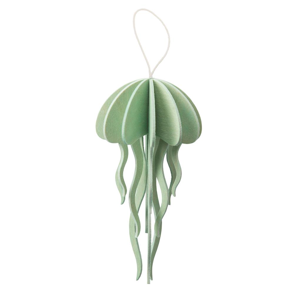 Lovi-meduusa, mintunvihreä, koottava puinen hahmo