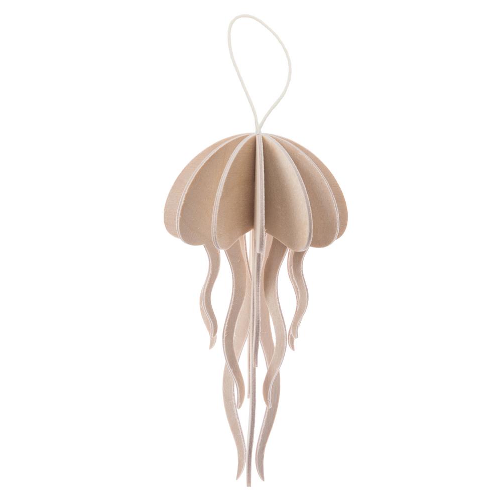 Lovi Jellyfish, natural wood, wooden 3D puzzle