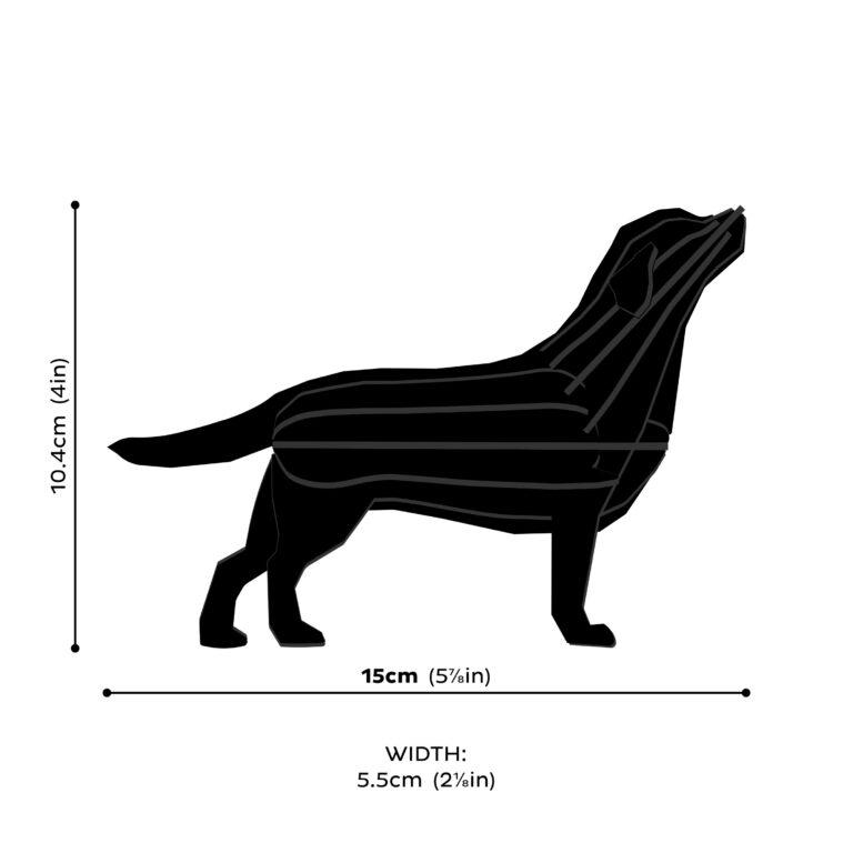 Lovi Labrador, wooden 3D puzzle, measures