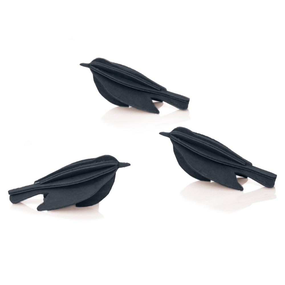 Lovi Minibird, black, wooden 3D puzzle