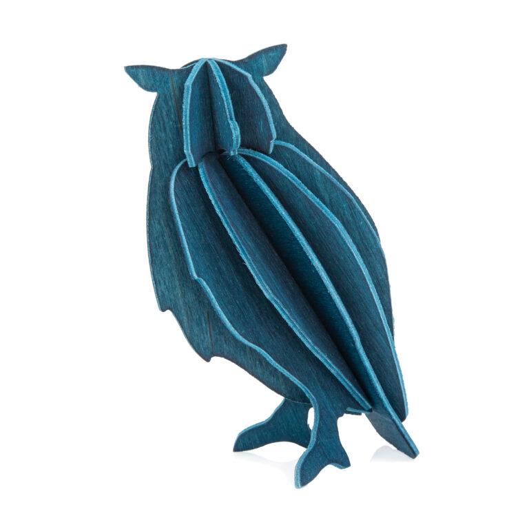 Lovi Owl, dark blue, wooden 3D puzzle