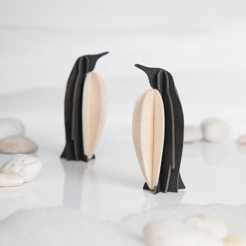 Lovi Penguin, black, wooden 3D puzzle,