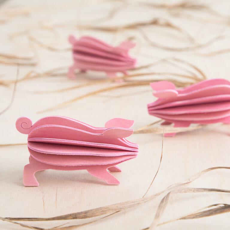 Lovi Pigs with hay, wooden 3D puzzles