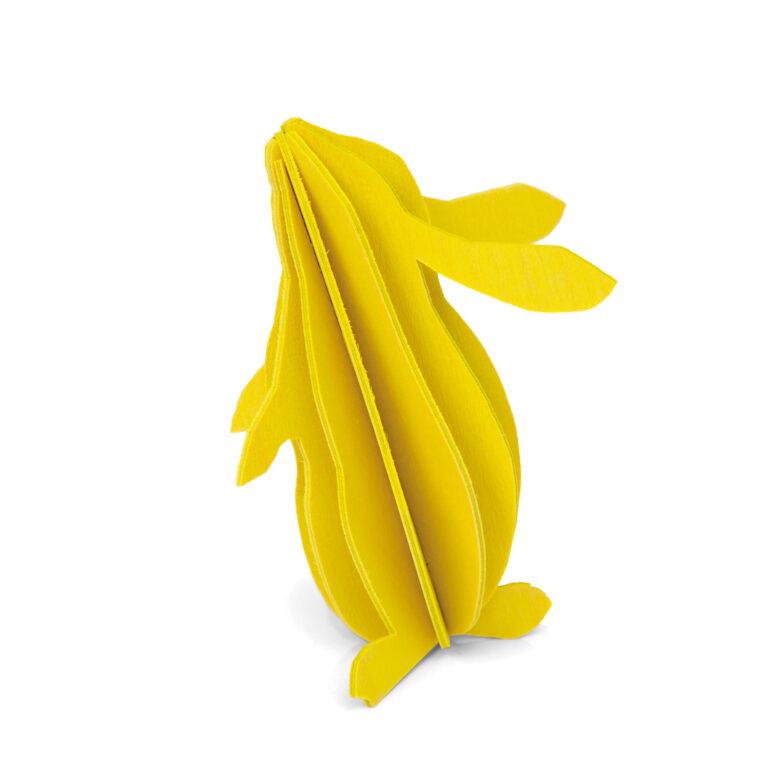 Lovi Rabbit, yellow, wooden 3D puzzle