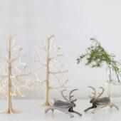 Lovi Spruce 25cm with Lovi Reindeers, wooden 3D figures