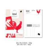 Lovi Rooster, wooden 3D puzzle, package with measures