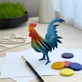 Lovi Rooster, painted