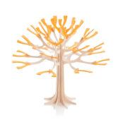 Lovi Season Tree, warm yellow, wooden 3D puzzle