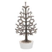 Lovi Spruce 120cm, grey with white pot, wooden 3D figure