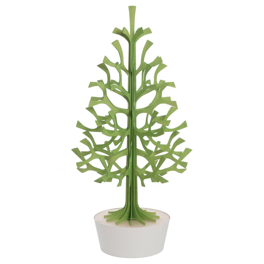 Lovi Spruce 120cm, light green with white pot, wooden 3D puzzle