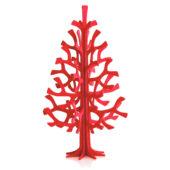 Lovi Spruce 14cm, bright red, wooden 3D puzzle