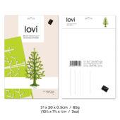 Lovi Spruce 14cm, wooden 3D puzzle, package with measures