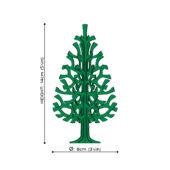 Lovi Spruce 14cm, wooden 3D puzzle, measures