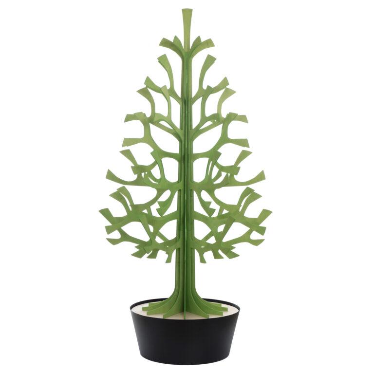 Lovi Spruce 180cm, light green with black pot, wooden 3D figure