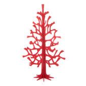 Lovi Spruce, bright red, wooden 3D figure