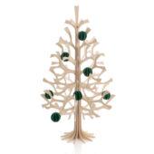 Lovi Spruce 50cm natural wood with dark green Lovi Baubles 3.5cm