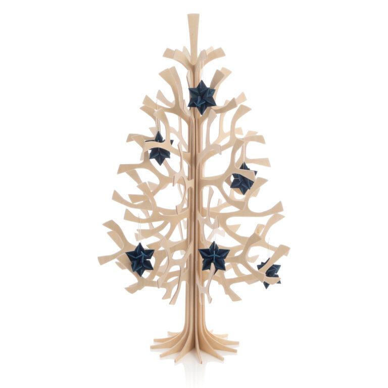 Lovi Spruce 50cm natural wood with 5cm dark blue Lovi Stars 5cm