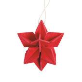 Lovi Star 5cm, bright red, wooden 3D puzzle