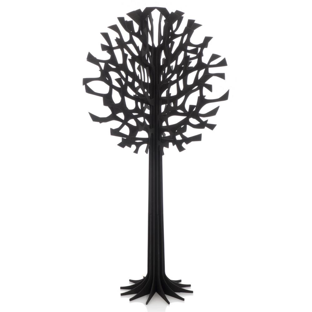 Lovi-puu 108cm, musta, kotimaisesta koivuvanerista valmistettu, koottava puu