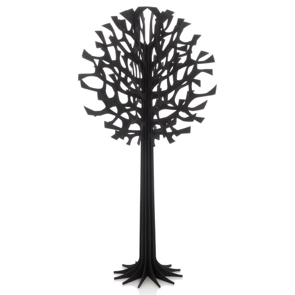 Lovi-puu 108cm, musta, kotimaisesta koivuvanerista valmistettu, koottava puu