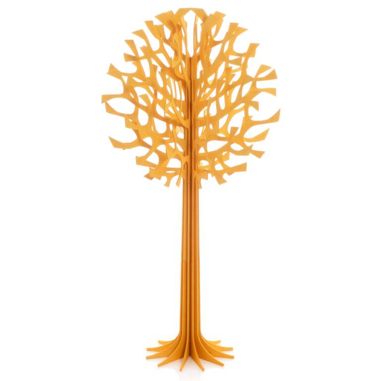 Lovi-puu 108cm, lämminkeltainen, kotimaisesta koivuvanerista valmistettu, koottava puu