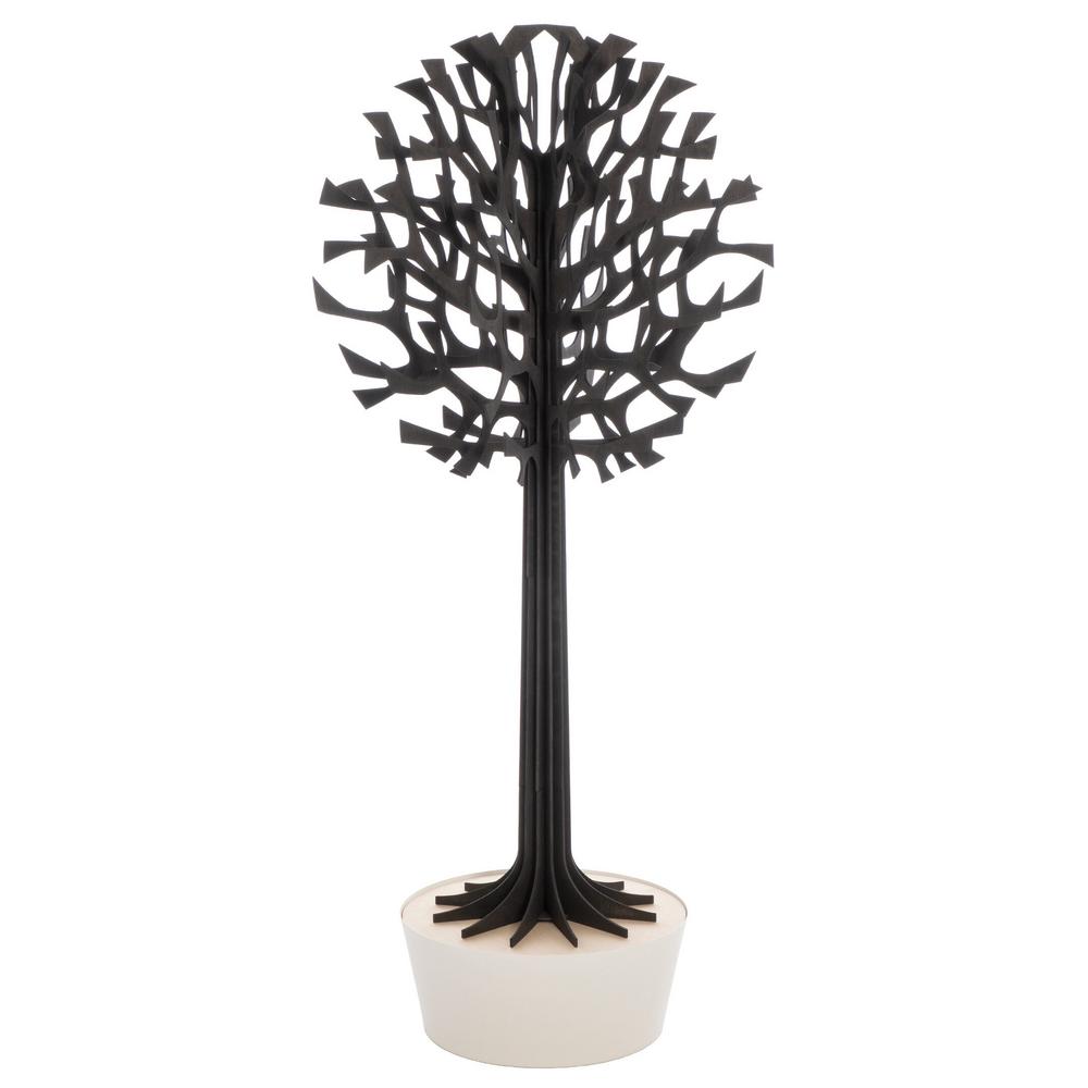 Lovi Tree 135cm, black with white pot, wooden 3D figure