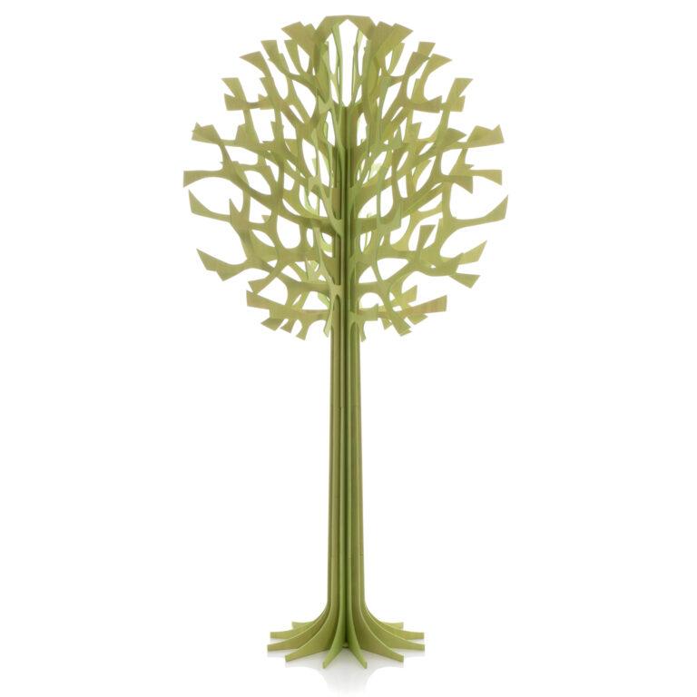 Lovi-puu 135cm, haaleanvihreä, koivuvanerista valmistettu, koottava puu