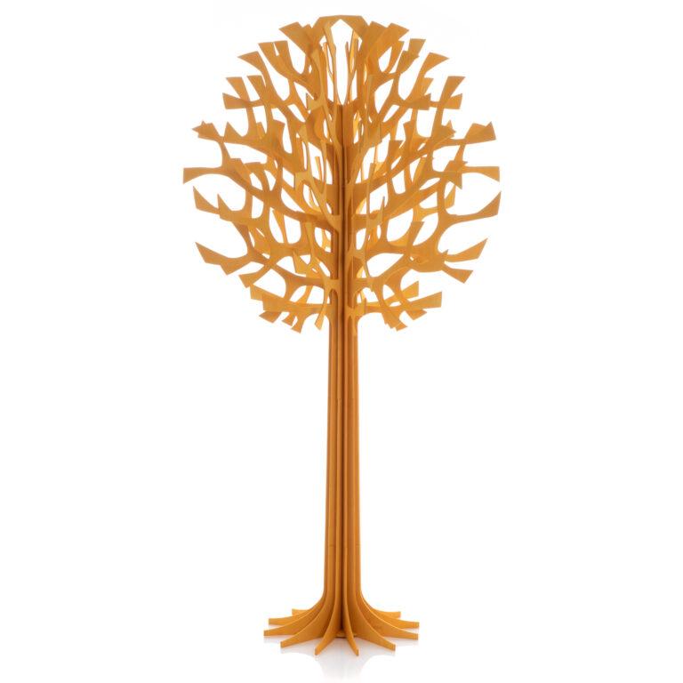Lovi-puu 135cm, lämminkeltainen, koivuvanerista valmistettu, koottava puu