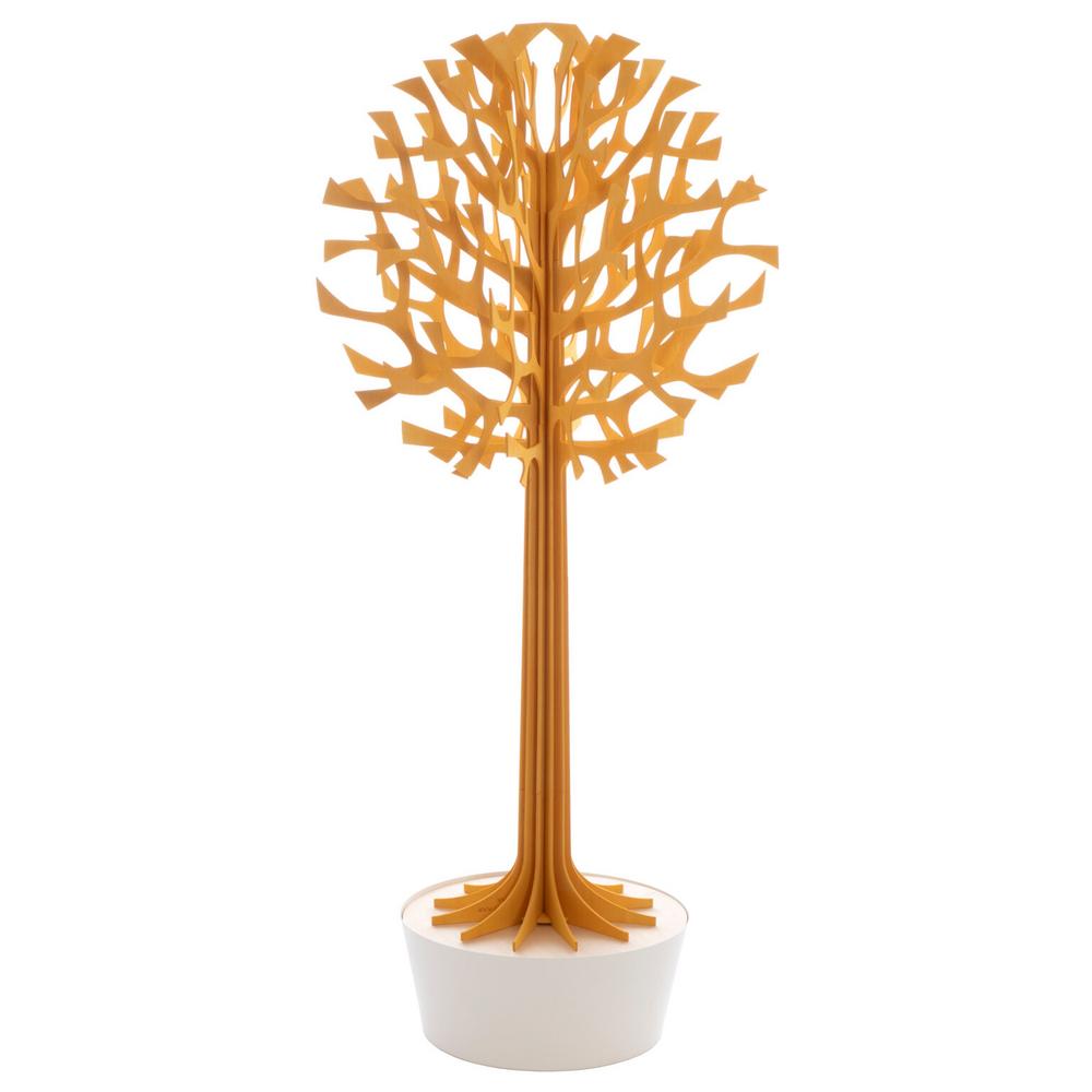 Lovi Tree 135cm, warm yellow with white pot, wooden 3D figure