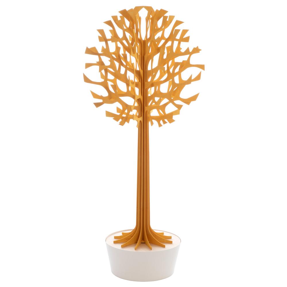 Lovi Tree 135cm, warm yellow with white pot, wooden 3D figure