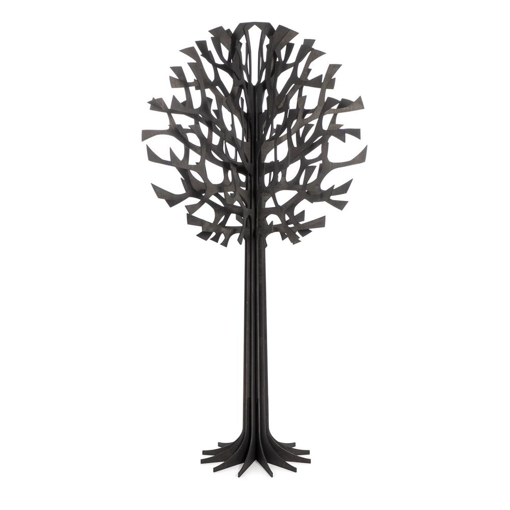 Lovi-puu 200cm, musta, koivuvanerista valmistettu, koottava puu