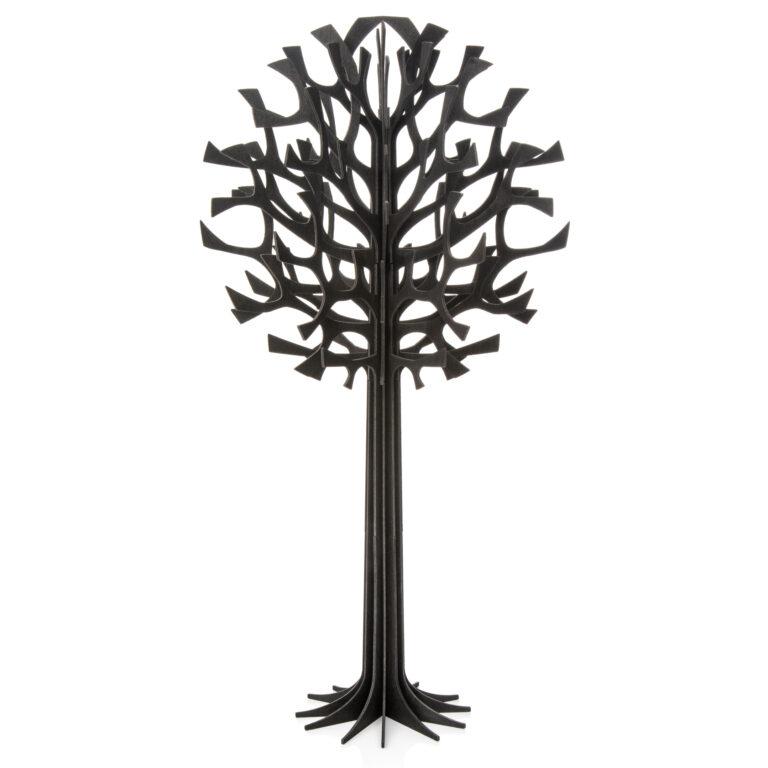 Lovi-puu 55cm, musta, koivuvanerista valmistettu, koottava puu