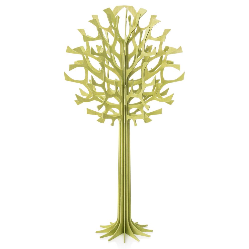 Lovi-puu 55cm, haaleanvihreä, koivuvanerista valmistettu, koottava puu