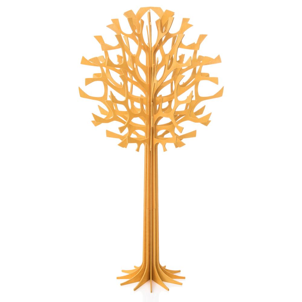 Lovi-puu 55cm, lämminkeltainen, koivuvanerista valmistettu, koottava puu