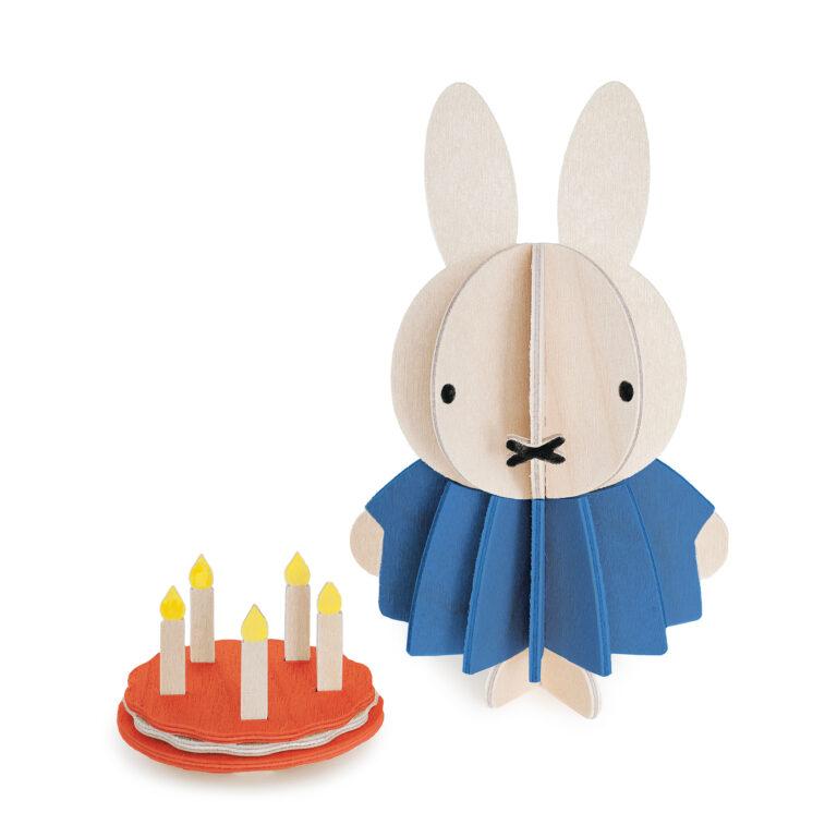Miffy and Cake by Lovi, paint yourself, wooden 3D puzzle