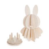 Miffy & Cake by Lovi, natural wood, wooden 3D puzzle