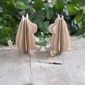 Moomintroll and Snorkmaiden by Lovi, wooden 3D puzzles